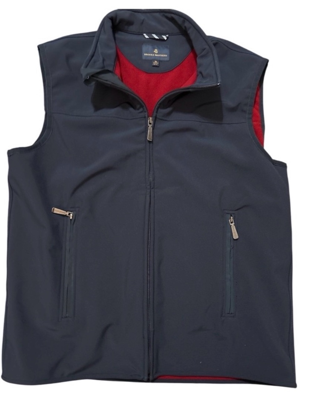 Brooks Brothers Navy Vest with Red Interior